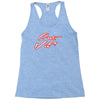 c'est la vie neon slogan Racerback Tank