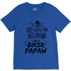 You Cant Scare Me I am Biker Papaw V-Neck Tee
