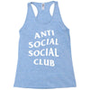 anti social social club White logo Racerback Tank