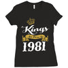 kings are born in 1981 Ladies Fitted T-Shirt