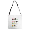 cupcake costume party Adjustable Strap Totes