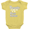 beauty is in the eye of the beer holder t shirt Baby Onesie