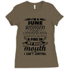 I Am A June Women Ladies Fitted T-Shirt