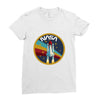 Nasa  Blue White Yellow Color Ladies Fitted T-Shirt