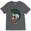 skull punk style V-Neck Tee