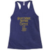 nightmare before coffee Racerback Tank