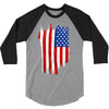 sa distress flag cool american 3/4 Sleeve Shirt