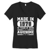 made in 1978 40 years of being awesome Women's V-Neck T-Shirt