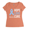 hope love cure stomach cancer awareness Women's Triblend Scoop T-shirt