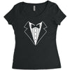 tuxedo fancy dress funny Women's Triblend Scoop T-shirt