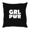 girl pwr Throw Pillow