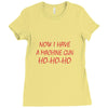 machine gun ho ho ho Ladies Fitted T-Shirt