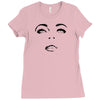 girl eye face black Ladies Fitted T-Shirt