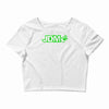 black funny glow in dark glowing Crop Top