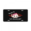 Excuse Me is it January yet? Baby Boy License Plate
