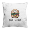 Burger and Fries Best Friends Throw Pillow