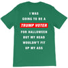i was going to be a trump voter for halloween but my head wouldn't fit T-Shirt