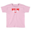 bite me halloween vampire teeth Toddler T-shirt