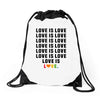 Love Is Love Drawstring Bags