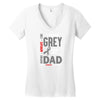 I Wear Grey For My Dad (Brain Cancer Awareness) Women's V-Neck T-Shirt
