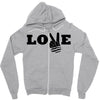 love peace Zipper Hoodie
