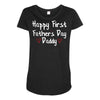 Happy First Father's Day Daddy Maternity Scoop Neck T-shirt
