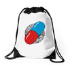 akira pill 2 Drawstring Bags