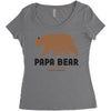 Papa Bear Women's Triblend Scoop T-shirt
