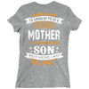 Super Cool Mother Of A Freaking Awesome Son Ladies Fitted T-Shirt