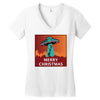 i want to believe santa parody Women's V-Neck T-Shirt