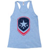 land of the free shield Racerback Tank
