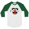 animal face 3/4 Sleeve Shirt