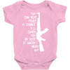 funny militaryarmymarines ak47 Baby Onesie