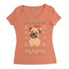 ugly sweater dog Women's Triblend Scoop T-shirt