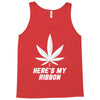 Support Lung Cancer Awareness With A White Cannabis Leaf Tank Top