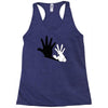 rabbit hand shadow Racerback Tank