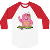 mrs yetti and her poops 3/4 Sleeve Shirt