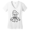 I WAS NORMAL 3 DOGS AGO Women's V-Neck T-Shirt