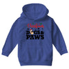 christmas dogs and paws Youth Hoodie