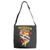 in pizza we crust Adjustable Strap Totes