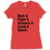rock paper scissors lizard spock big bang theory geek nerd gift t shir Ladies Fitted T-Shirt
