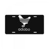 white adobo License Plate