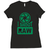 i shoot raw photography camera photograph Ladies Fitted T-Shirt