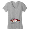 December Peeking Out Baby Girl Women's V-Neck T-Shirt