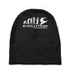 evolution of snowboarding funny Baby Beanies