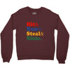 Hit Run Steal  Slide Crewneck Sweatshirt