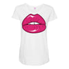 lips shiny Maternity Scoop Neck T-shirt