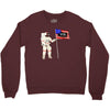 Astronaut Celebrating Independence  Day at 1776 Crewneck Sweatshirt