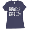 real men love cats Ladies Fitted T-Shirt