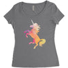 Unicorn Women's Triblend Scoop T-shirt